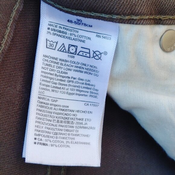 GAP Girlfriend Green Denim Distressed Jeans Women's size 30 - Picture 4 of 8